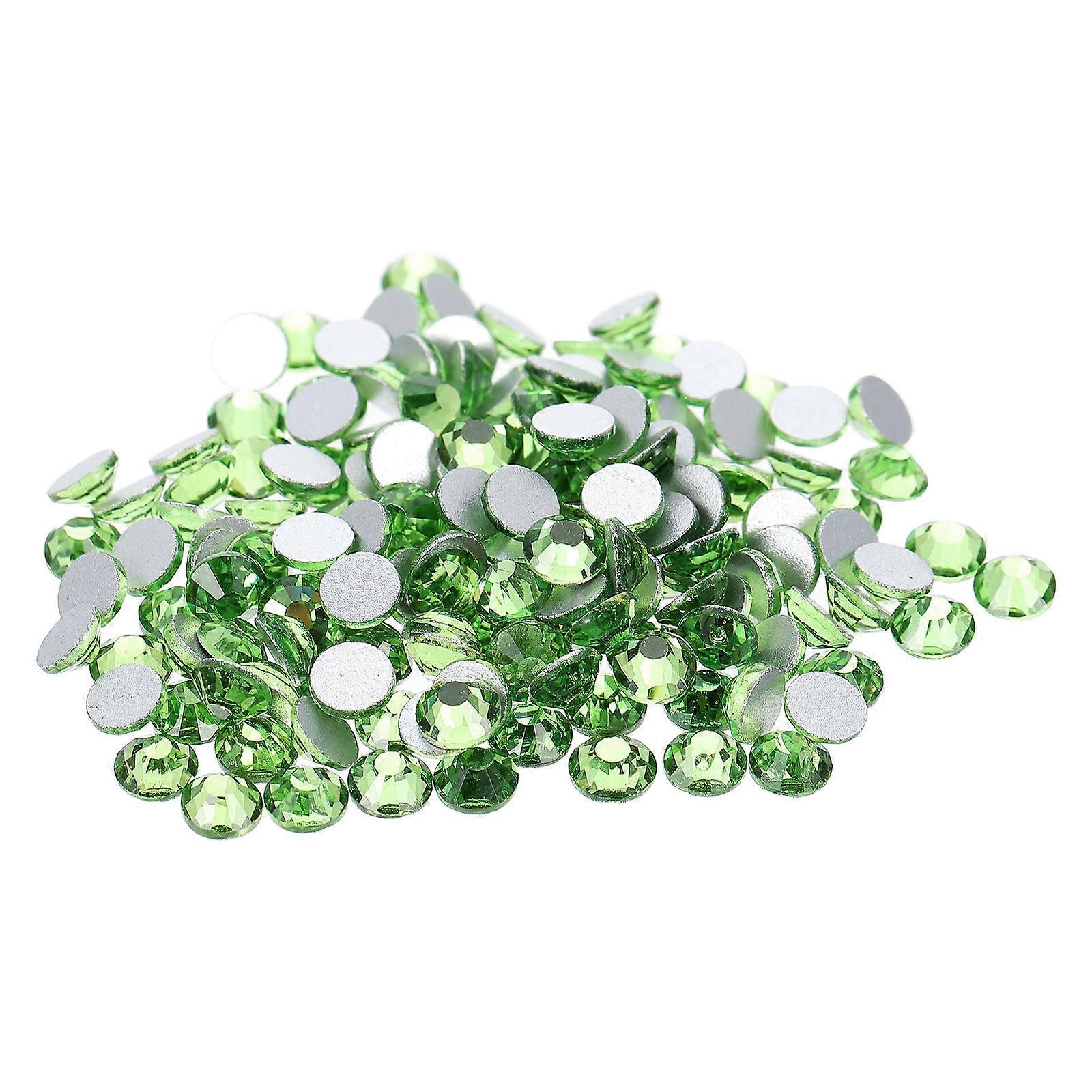 Crystal Glass Nail Art Supplies for DIY Green Charm Decorations with