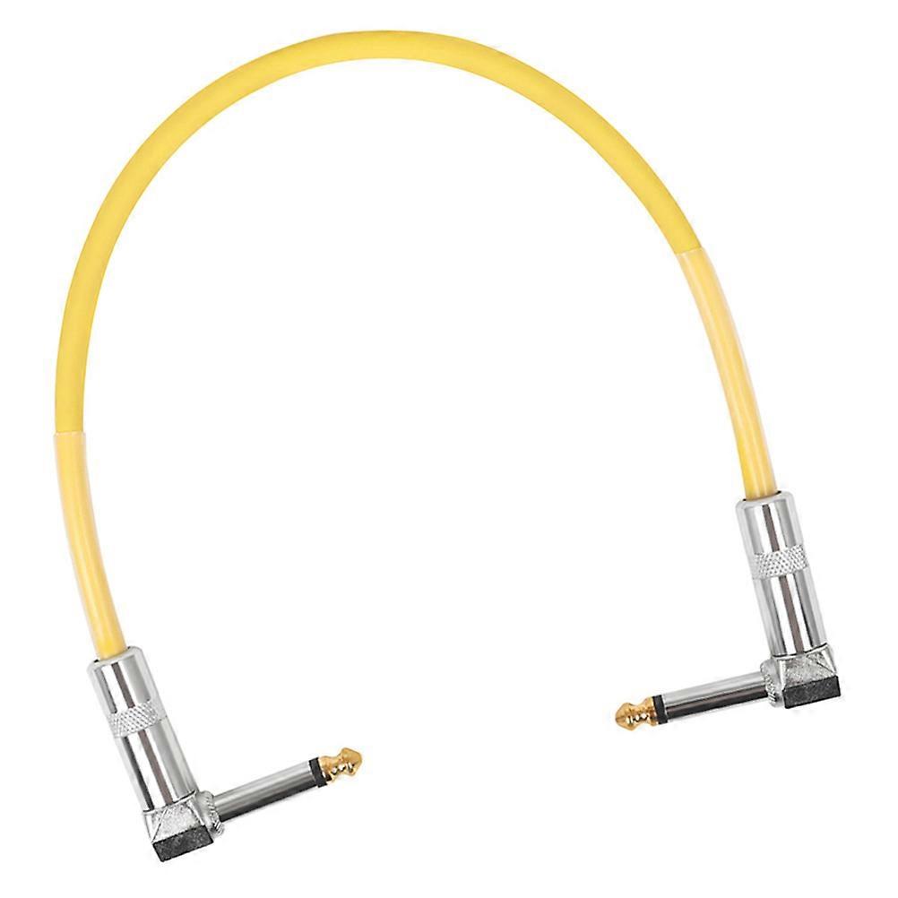 Guitar Sound Connection Cable 6.35mm Low Noise Transmission Designed For Performance Use 1Set Yellow Sleek
