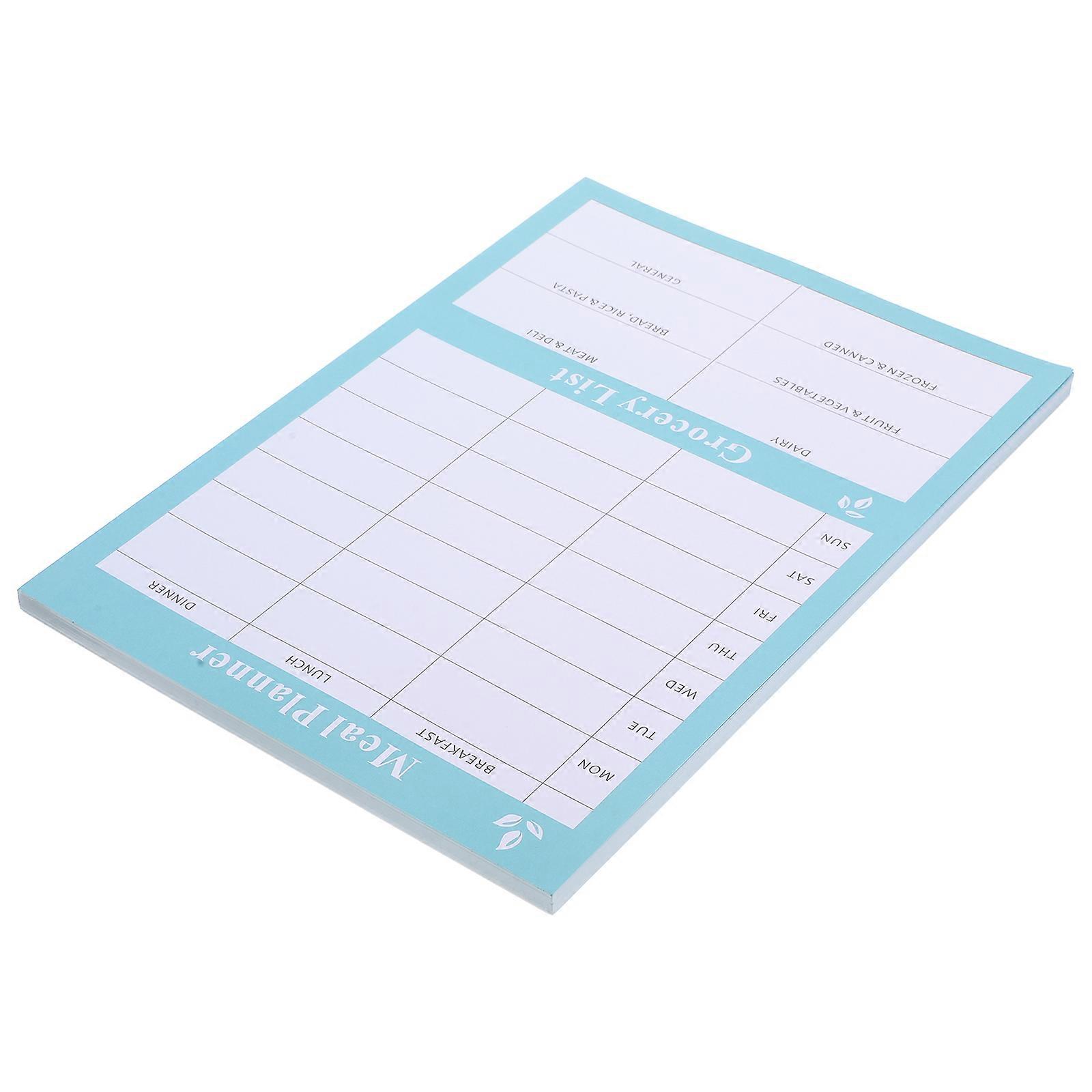 Diet Household Tearable Notebook for Food Planning Weekly Meal Grocery List Organizer Undated Weekly Menu Calendar for Families Students Busy