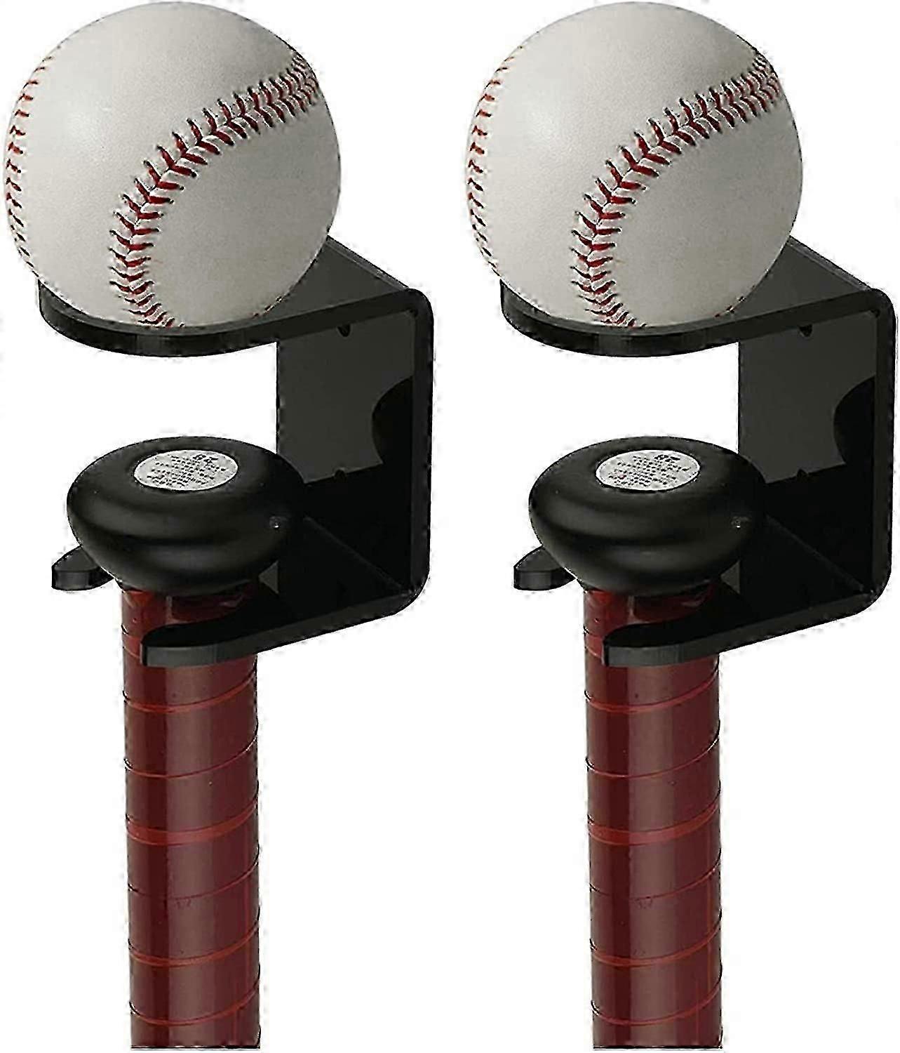 Acrylic Wall Mount Bat Rack - Anti-Rust Display Holder for Baseball Bats