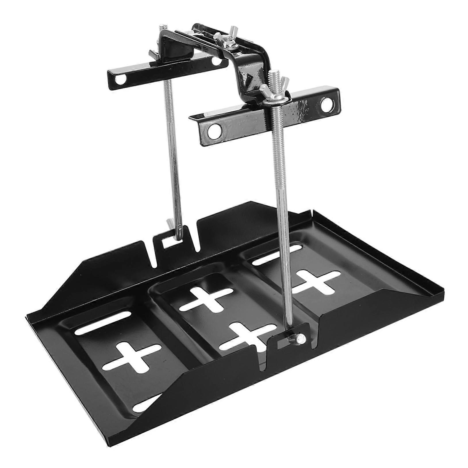 Universal Battery Holder With Adjustable Clamp, 1 Set Metal Holder For Cars And Boats, Durable For Various Battery Sizes