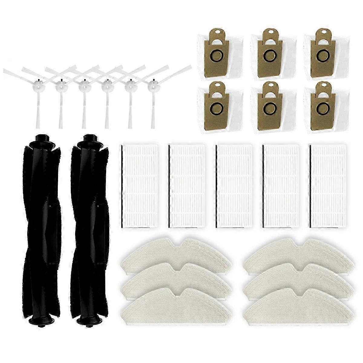 Replacement Roller Brush with HEPA Filter, Mop Cloth, and Dust Bag for T1 Series Models