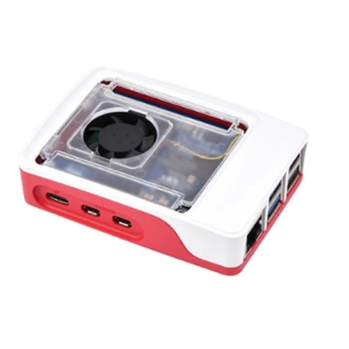 PoE HAT for Raspberry Pi 5/CM5 with Case - 5V 5A Support, 802.3af/At Standard, Ethernet Power over Ethernet HAT(H)