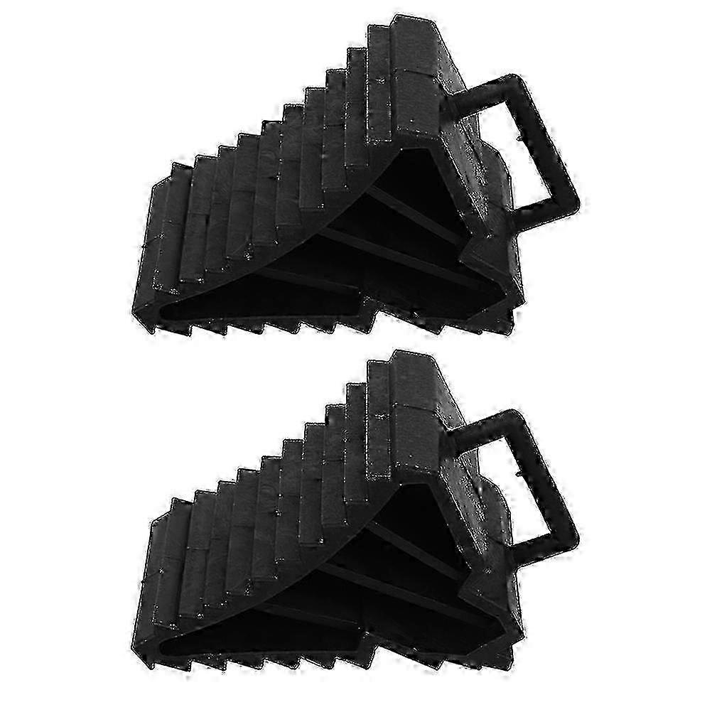 Optimized title: Resist Grease Wheel Chocks for Boat Trailers and RV Repairs - 18X10X10CM, A-W Model Specific, 2 Black Pieces