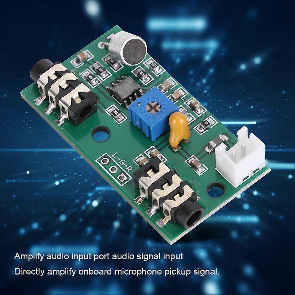 Microphone Board Amplifier Module Voice Audio Signal Amplification Adjustable Gain DC 2.6-10V