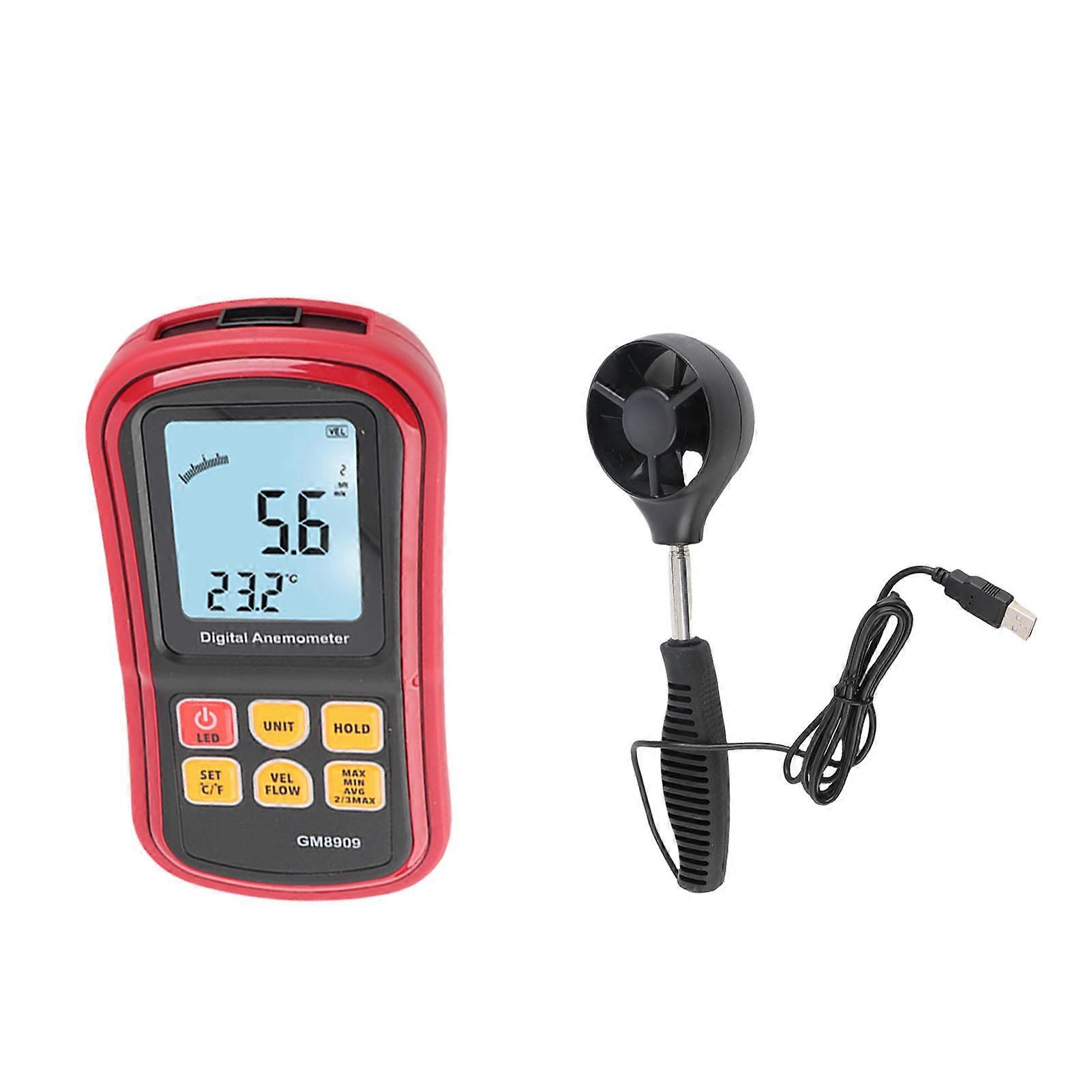 GM8909 Digital Anemometer Wind Speed Meter 15x7.8x3.5cm Plastic
