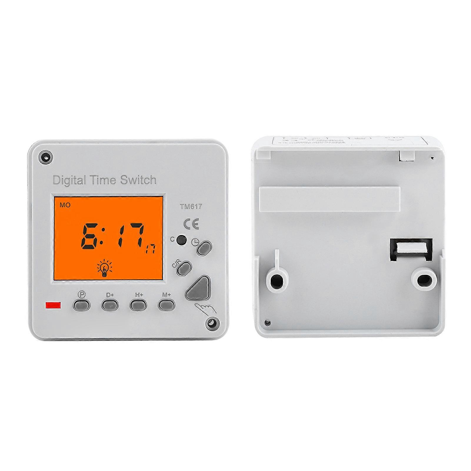 Digital Programmable Smart Timer Switch 220V, 7.1x4.3x7.1cm, Backlight