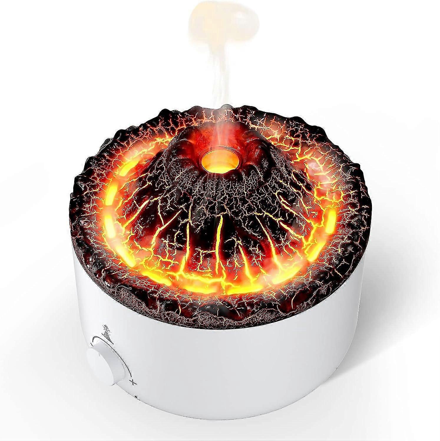 Volcano Humidifier, Jellyfish Mist Humidifier for Bedroom, Pulsating/Continuous Modes, Yellow/Blue Night Light Color with Remote Control, 560ml