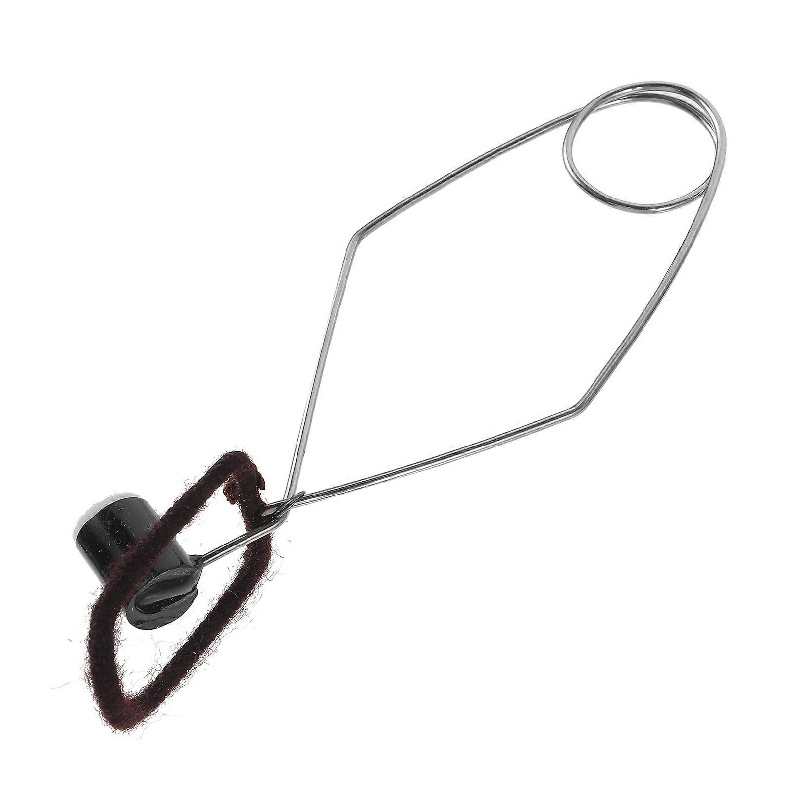 Stainless Steel Flute Key Pad Clip Replacement Tool with Rubber Pads – Compact Lightweight Instrument Repair Accessory for Flute Maintenance and Dent