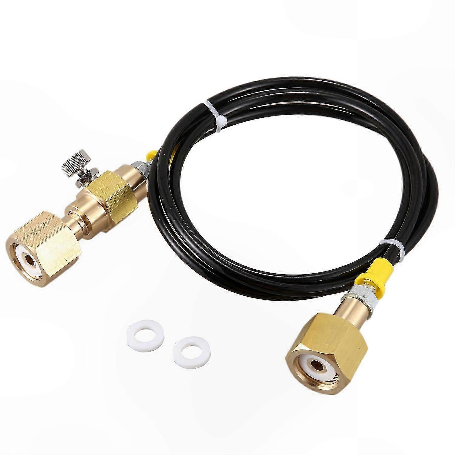 Oxygen Tank Refill Adapter with 5ft Hose, W21.8-14 to W21.8-14 Connection for Safe Transfer