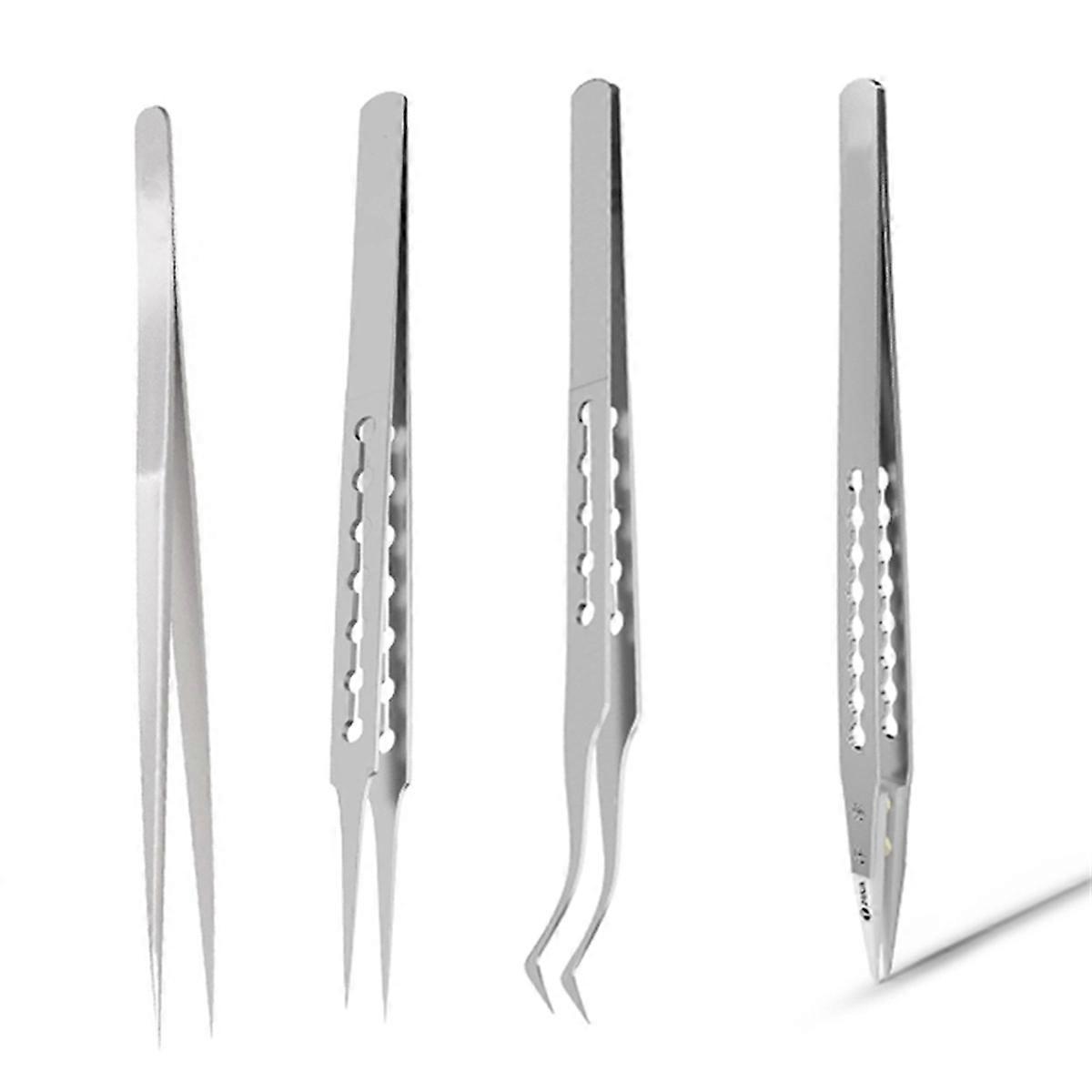 4pcs Tweezers Non-Magnetic Anti-Static Tweezers