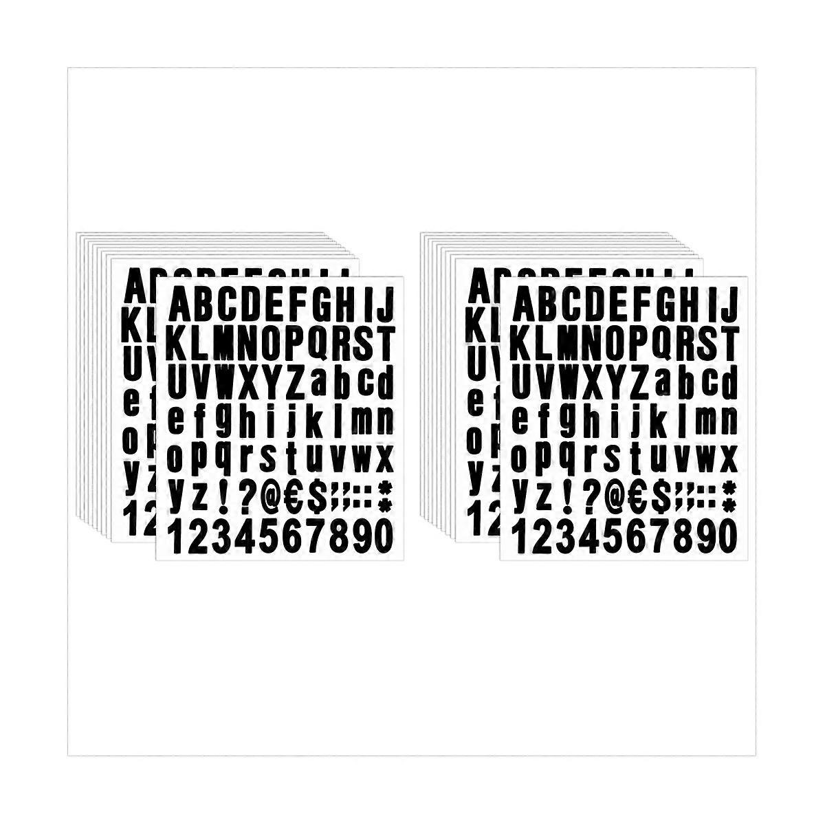 1540 Pieces 20 Sheets Self Adhesive Vinyl Letters Numbers Kit, Alphabet Number Stickers for Mailbox