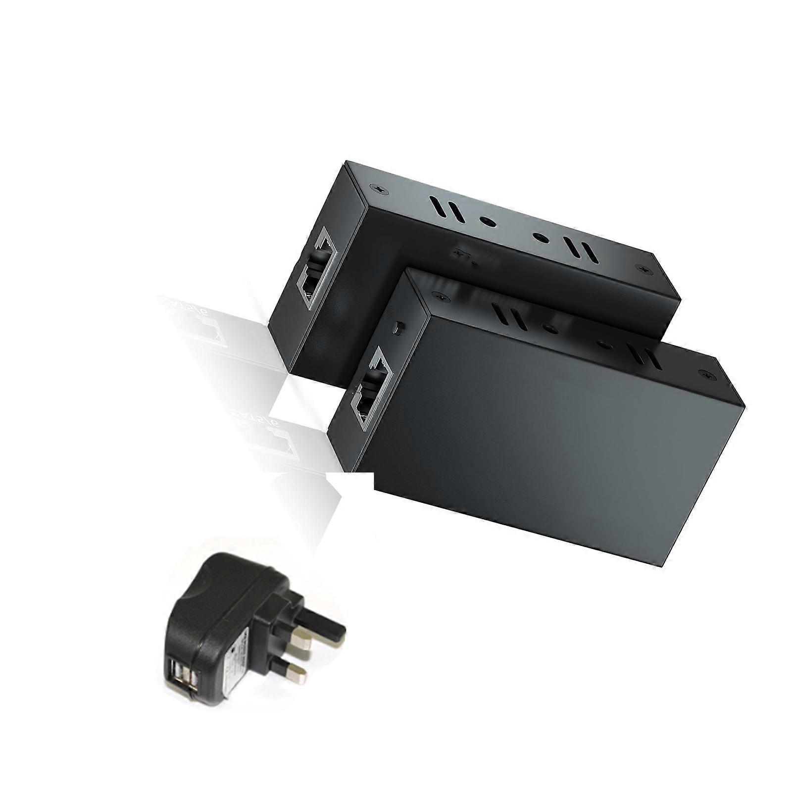 60M Rj45 Ethernet Extender 1080P Transmission Via Cat5e/6/7 Cable for Gaming Consoles Conference Room Multicolor