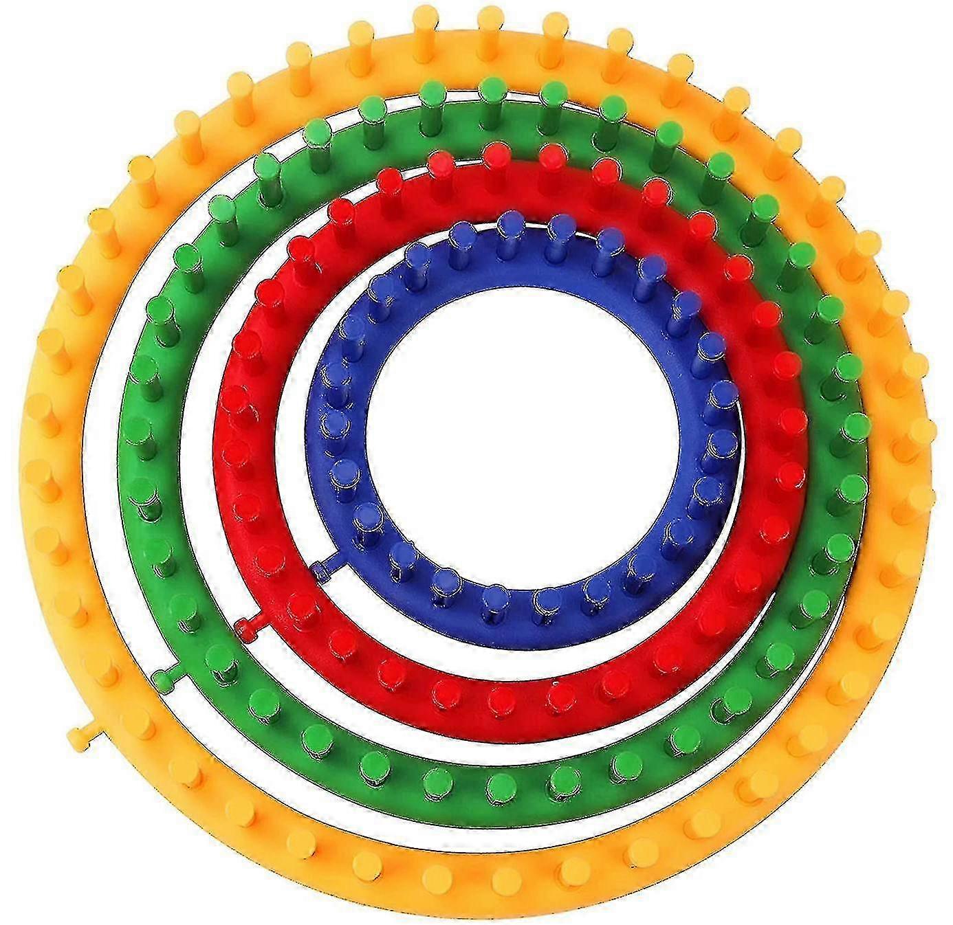 Loom Round Plastic Knitting Ring Set With Hook And Needle - Sizes 1...