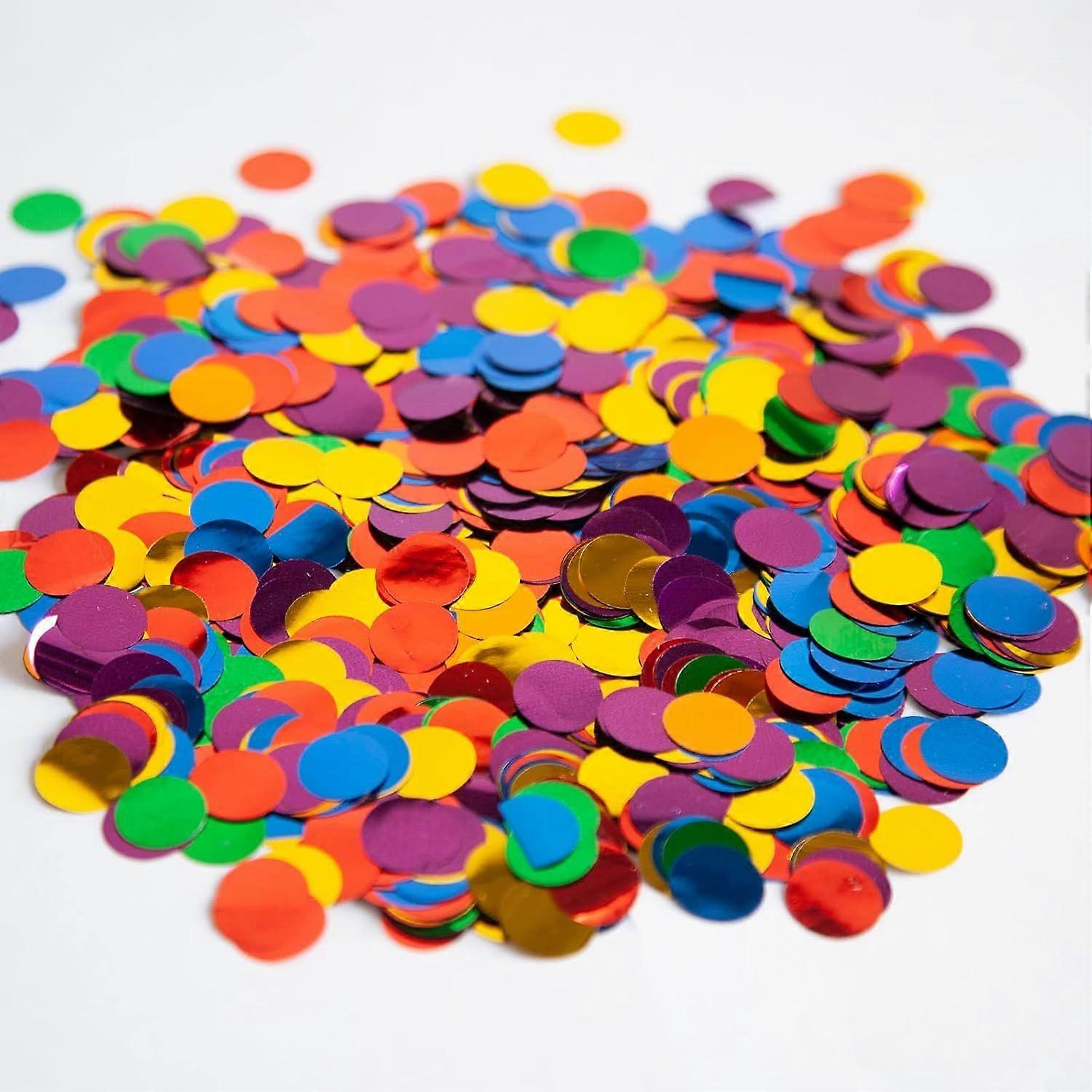 Rainbow Foil Confetti,Colorful Round Dots Glitter Table Confetti,Sparkling for