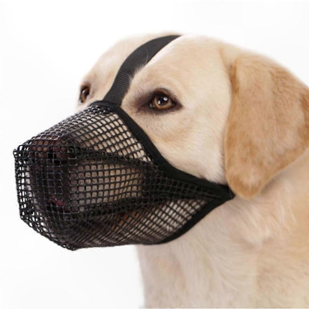 Comfortable Mesh Dog Muzzle Prevents Licking and Biting Safely