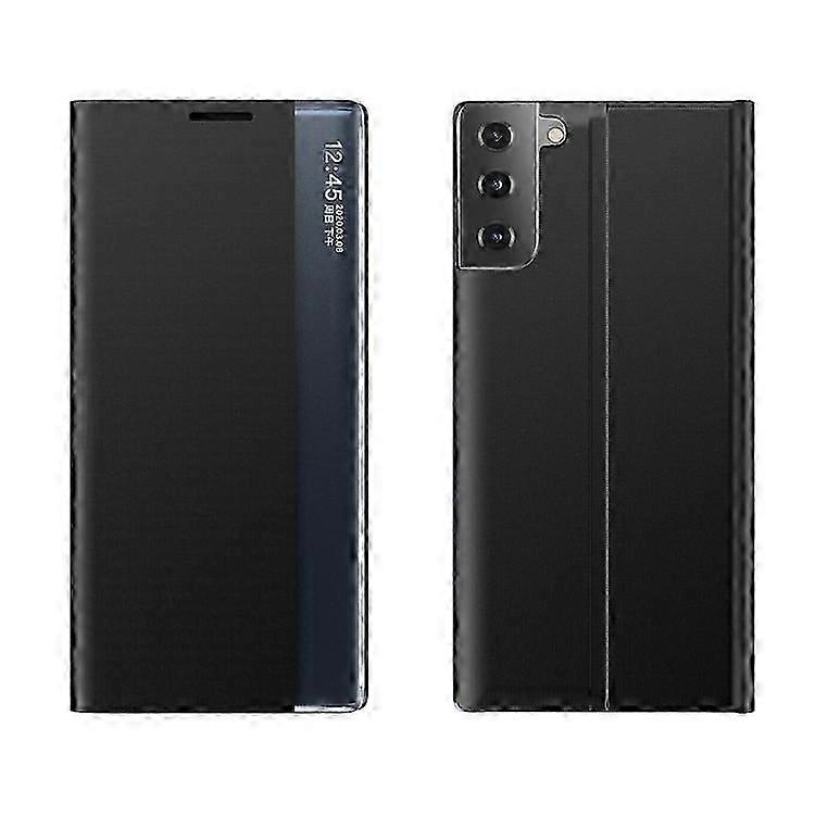 Συμβατό με Samsung Galaxy S21 4G / 5G με παράθυρο προβολής, αναδιπλούμενη θήκη τηλεφώνου από δέρμα PU