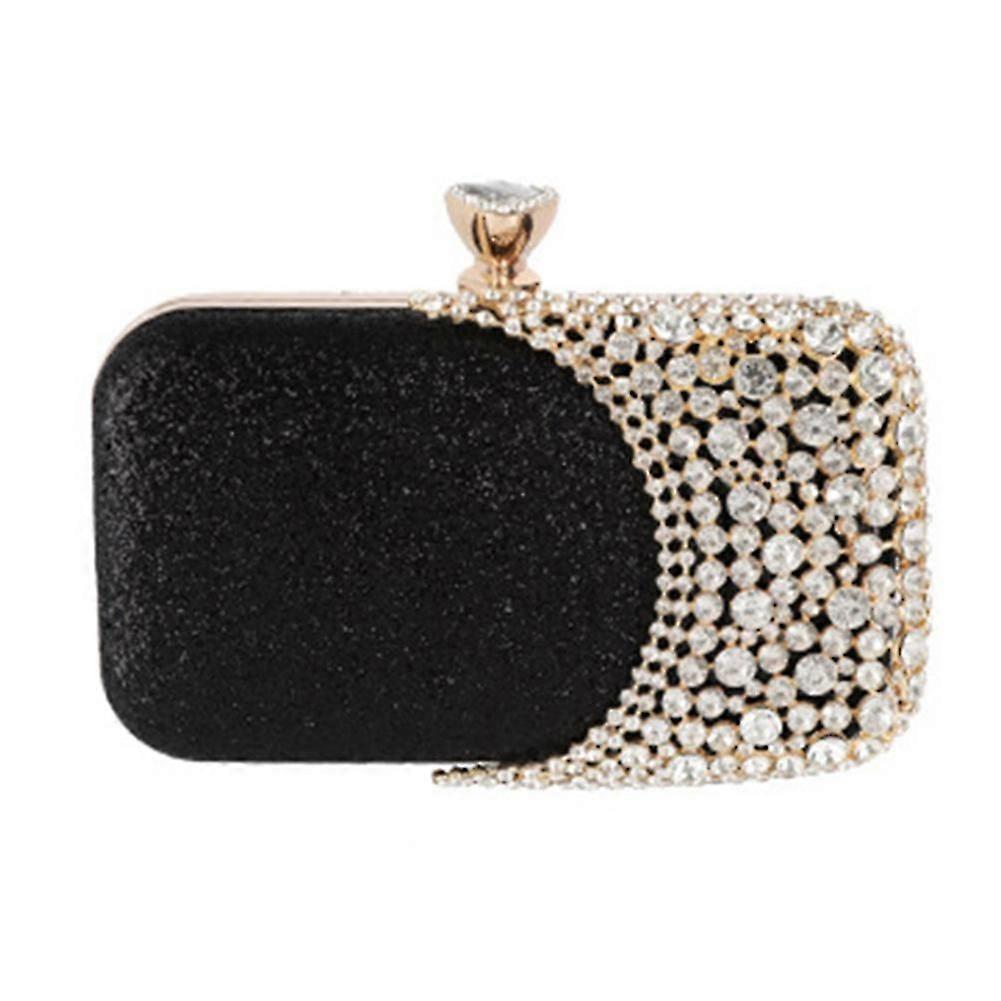 حقيبة يد الزفاف مع زخرفة حجر الراين