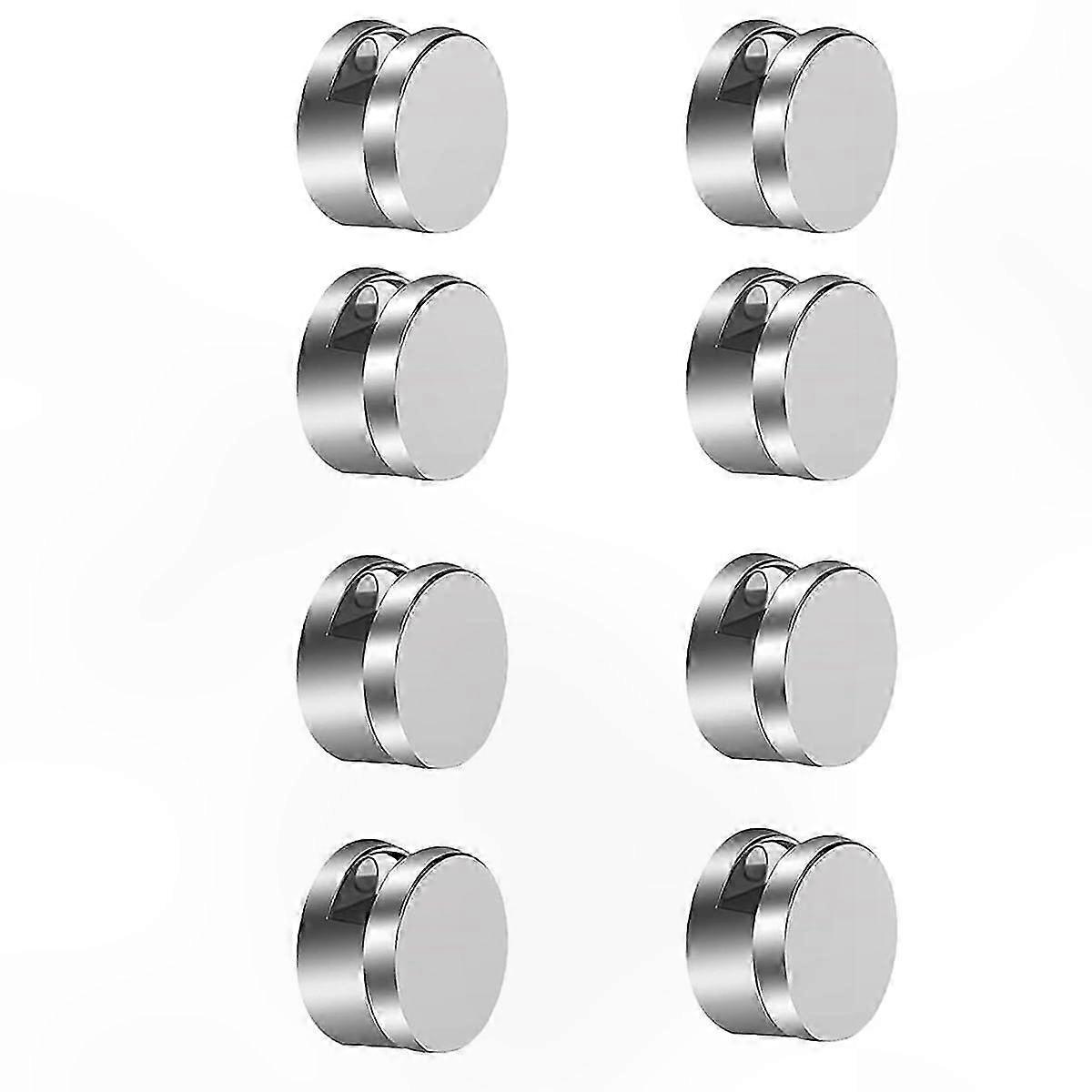 Frameless Mirror Mounting Kit with Dual-Screw Fixing Clips for Round Glass Mirrors