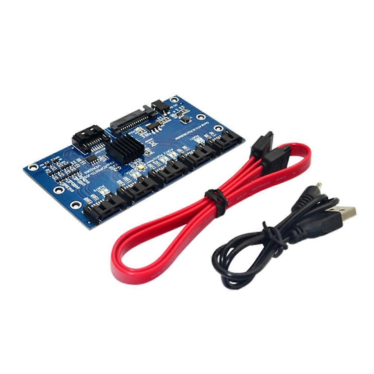 3.0 Expansion Card 1 to 5 Port Converter Expansion Card 6Gbps Motherboard Riser Card Hub Adapter