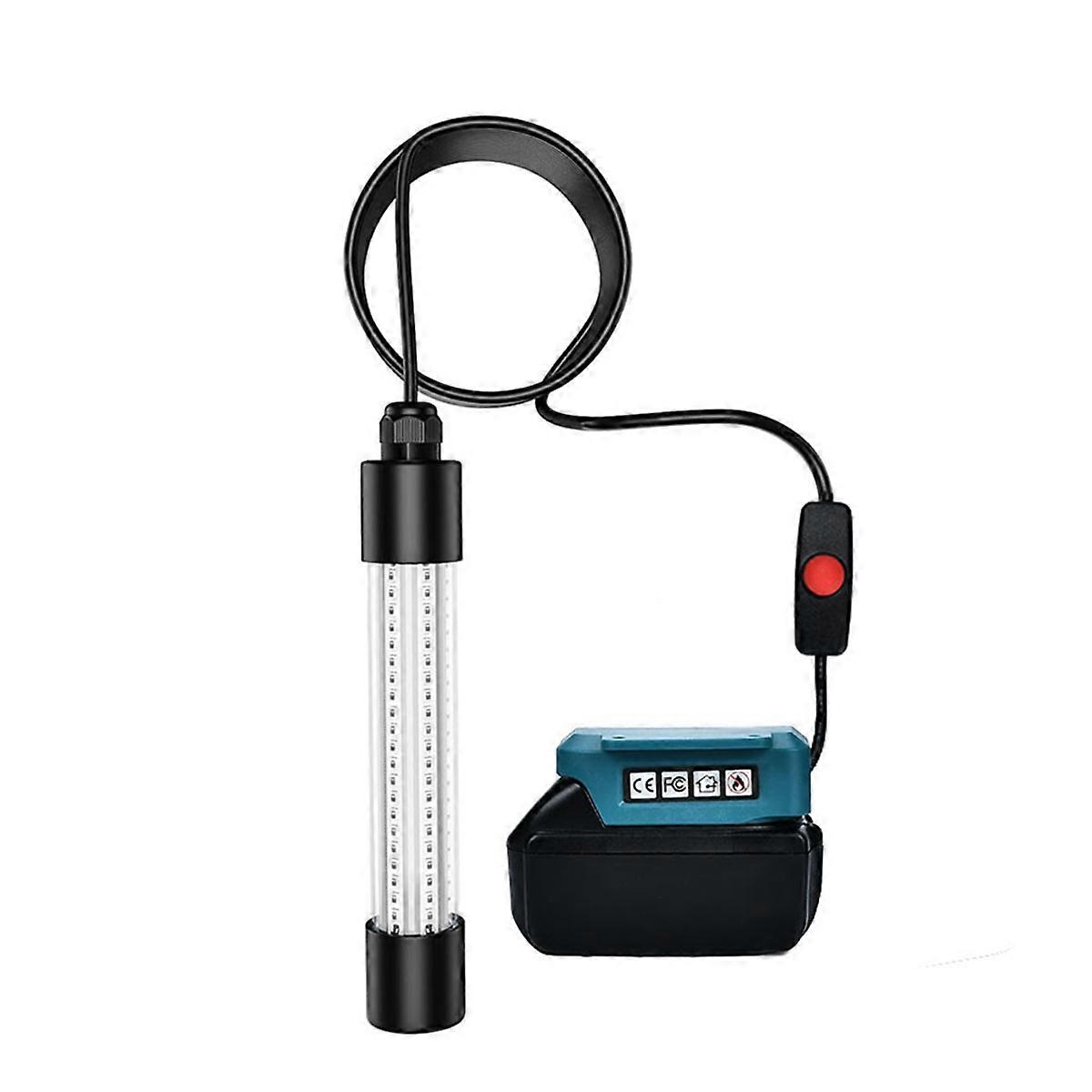 13V LED Fishing Light 126 Lamp Beads Waterproof Fish Finder Lamp Attracting Bait Fishing Light for 18V Battery