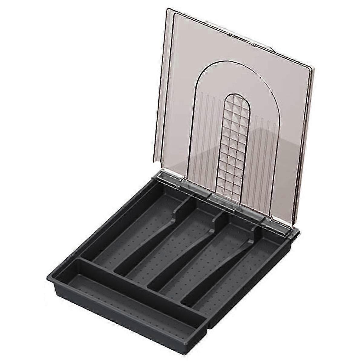 Cutlery storage box portable with lid for kitchen utensils
