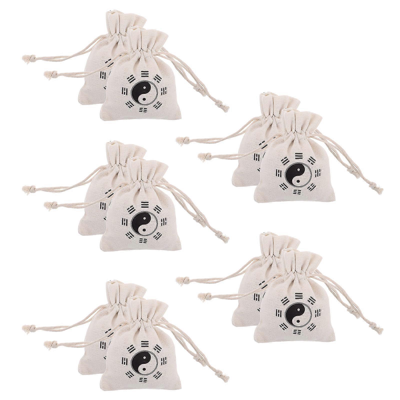 Jump Rope Bags Drawstring for Storage 10Pcs Durable Linen Pouches