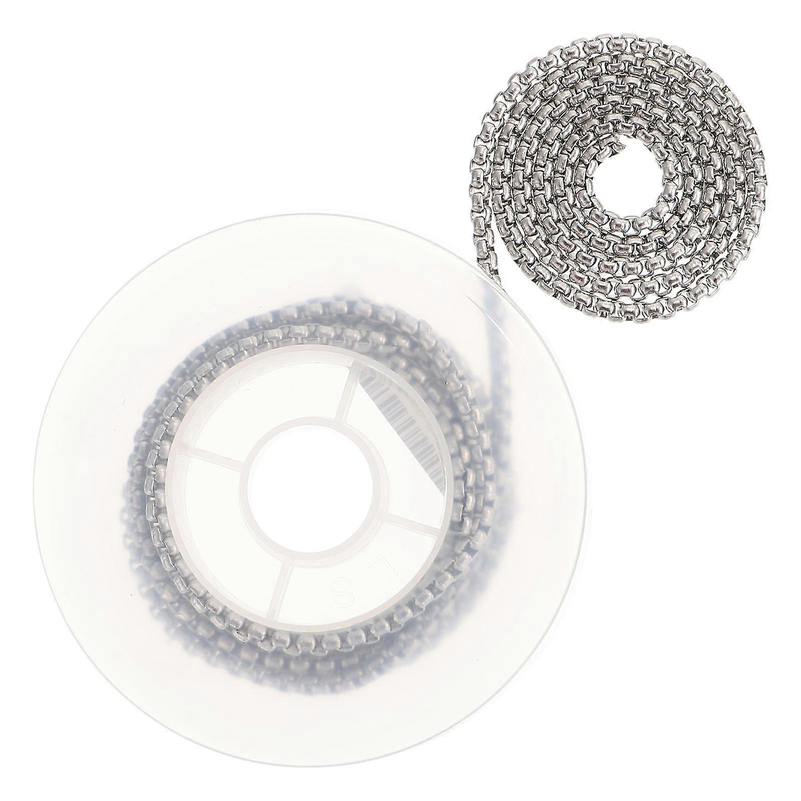 DIY Necklace and Bracelet Chain in Silver Color Made of Durable Stainless Steel for Jewelry Making Projects 1 Roll