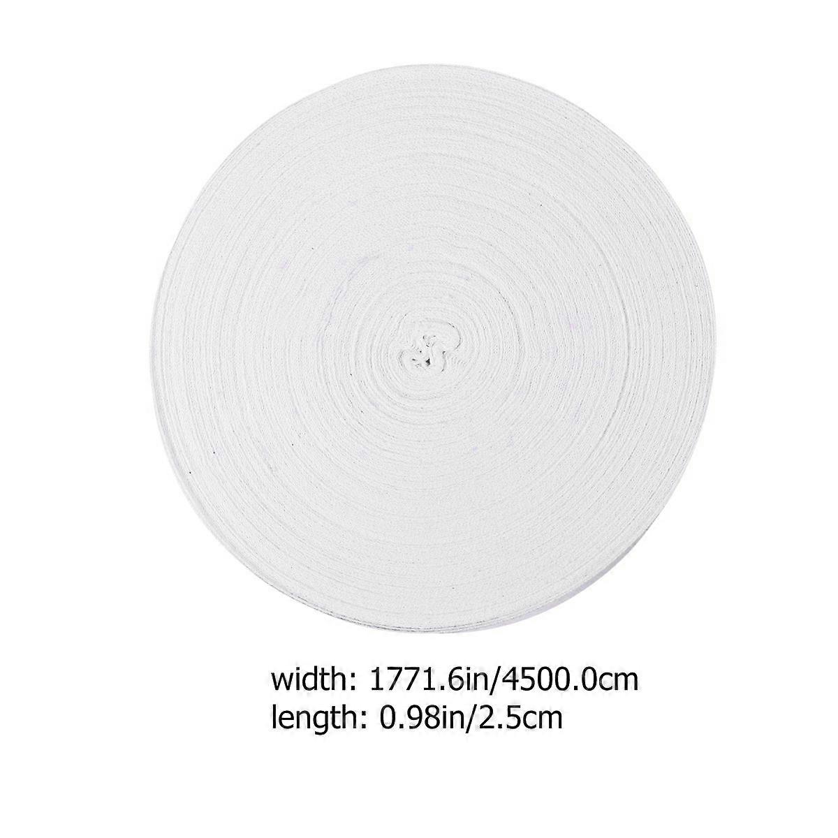 Cotton Webbing Pure Cotton Webbing for Decoration 1 Roll White