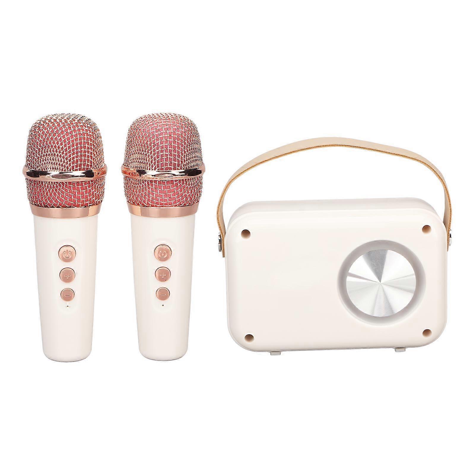 Portable Karaoke Machine 6 Modes Bluetooth Speaker 1200mAh White