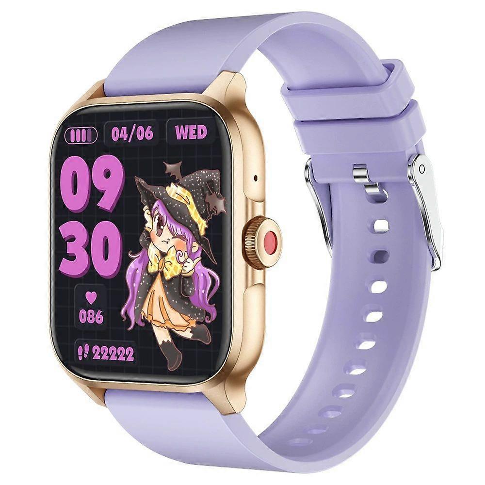 1.85 Inch Touch Smart Watch, Pedometer, Heart Rate, Sleep Monitoring, 100+ Sports Modes for Men and Women, Android iOS Compatible(Purple)
