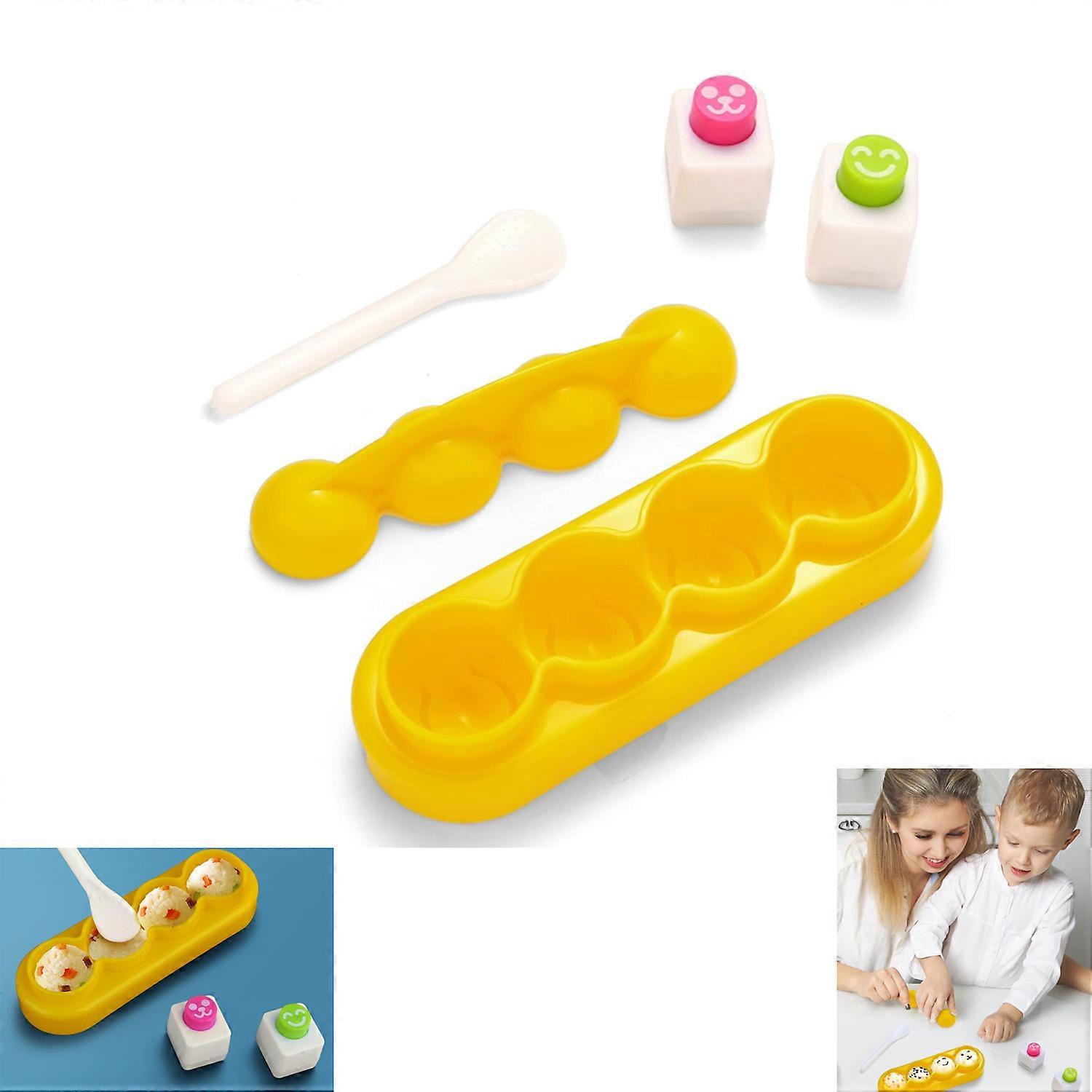 spherical rice ball mold diy bento sushi tool set with rice spoon