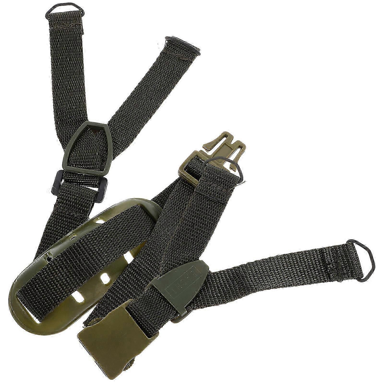 Universal Chin Strap Helmet Protection Durable Cup Shape Adjustable Olive Green 1Pcs