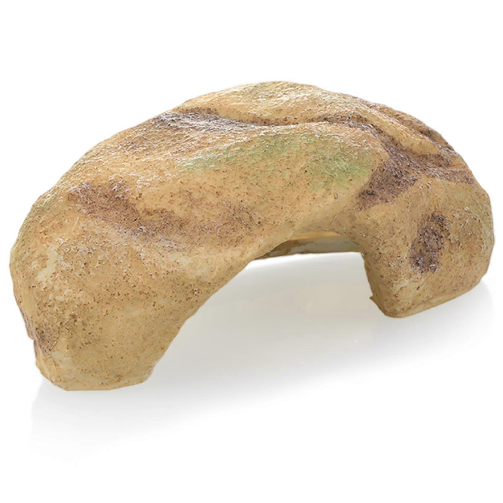 Reptile Hide 6x3x2 Inch Resin Simulation Rock Tank Accessory, Aquarium Decor Lizards Turtles Amphibians Fish Turtle Hide