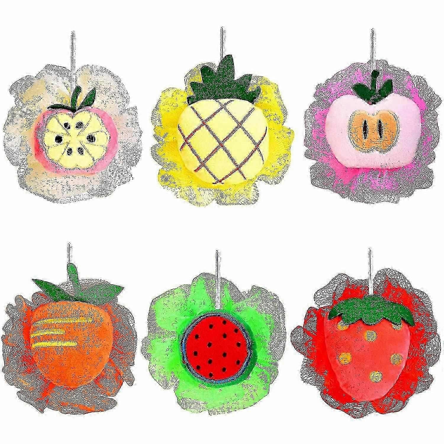 Colorful Soft Bath Sponges - Travel-Friendly Loofahs for All Ages, Plush Shower