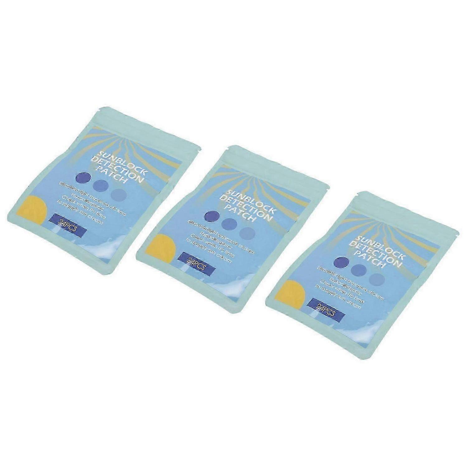 UV Sunblock Detection Stickers - 24PCS x 3 Pack for Effective Sun Protection