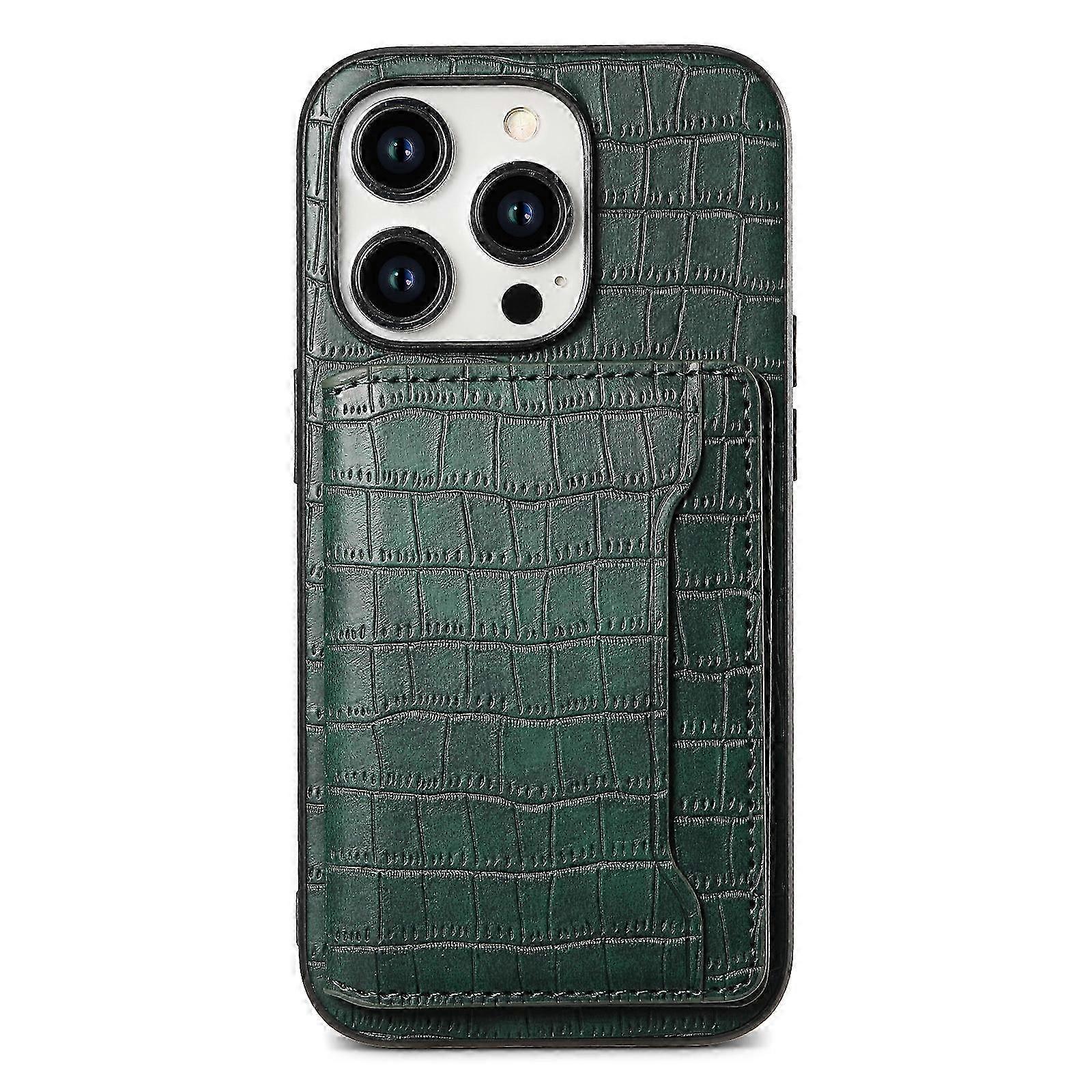 Crocodile Texture Card Bag Design Full Coverage Phone Case 2025
