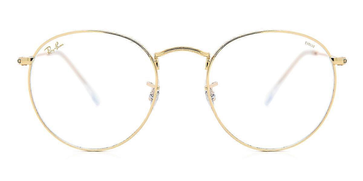 Ray-Ban RB3447 Round Metal Blue-Light Block 9196BL Men Eyeglasses