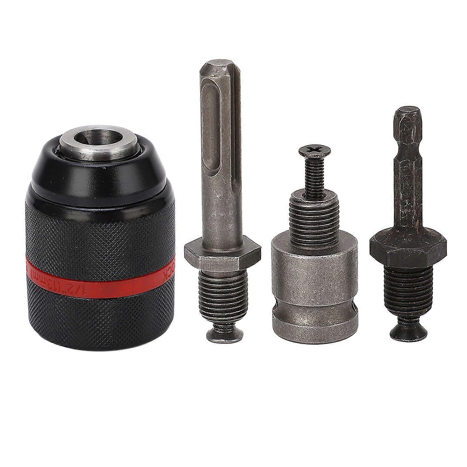 Drill Chuck Keyless Self Tightening 1/2in 213mm Clamping Range Quick Changing Tool Round 58mm Length