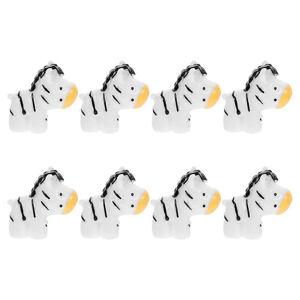 Tiny Resin Figures Mini Zebra Figurines for Decoration 32Pcs