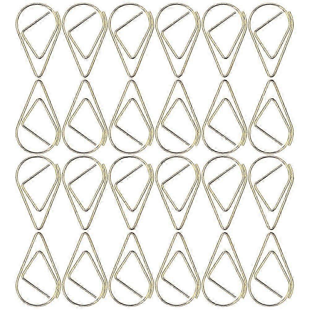 100pcs Paper Clips Drop Shaped Paper Clips Creative Paper Clips Document Paper Clips