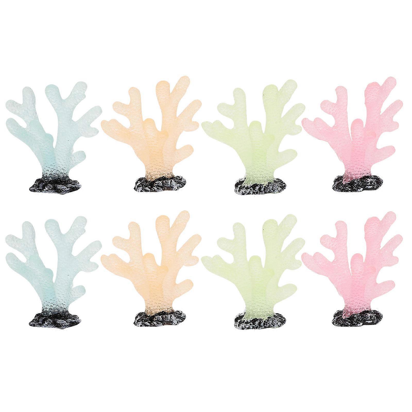 Glow in The Dark Aquarium Coral Decoration for Fish Tank with 24Pcs
