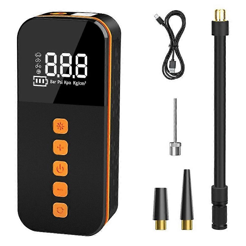 Portable Car Tire Inflator Digital Display Multifunction Wireless Electric Air Pump with LED Light