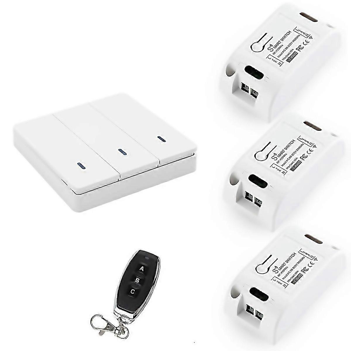 For Wireless Smart Light Switch Rf 433mhz Lighting Control Intelligent Switch Ac 90250v 10a Module 1