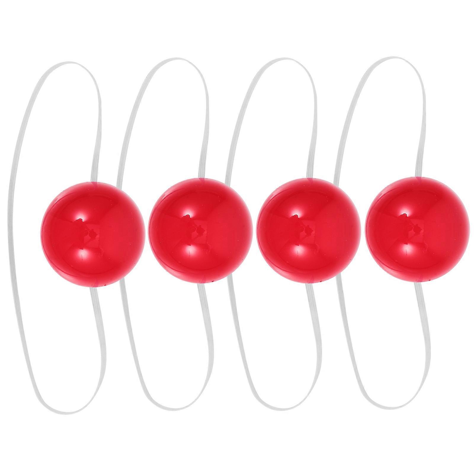 Light Up Clown Nose Multi Color Round Plastic For Carnival Performance Props 4Pcs Costume Accessories