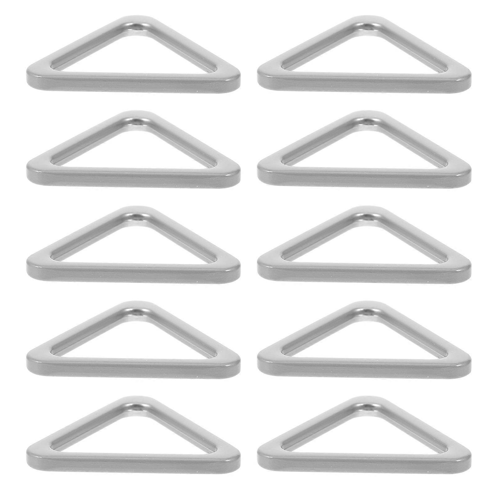 Bag Connector Buckle Triangle Shaped Ring For Craft Enthusiasts Handbags 3.50X3.20X0.30CM Decorative 10Pcs