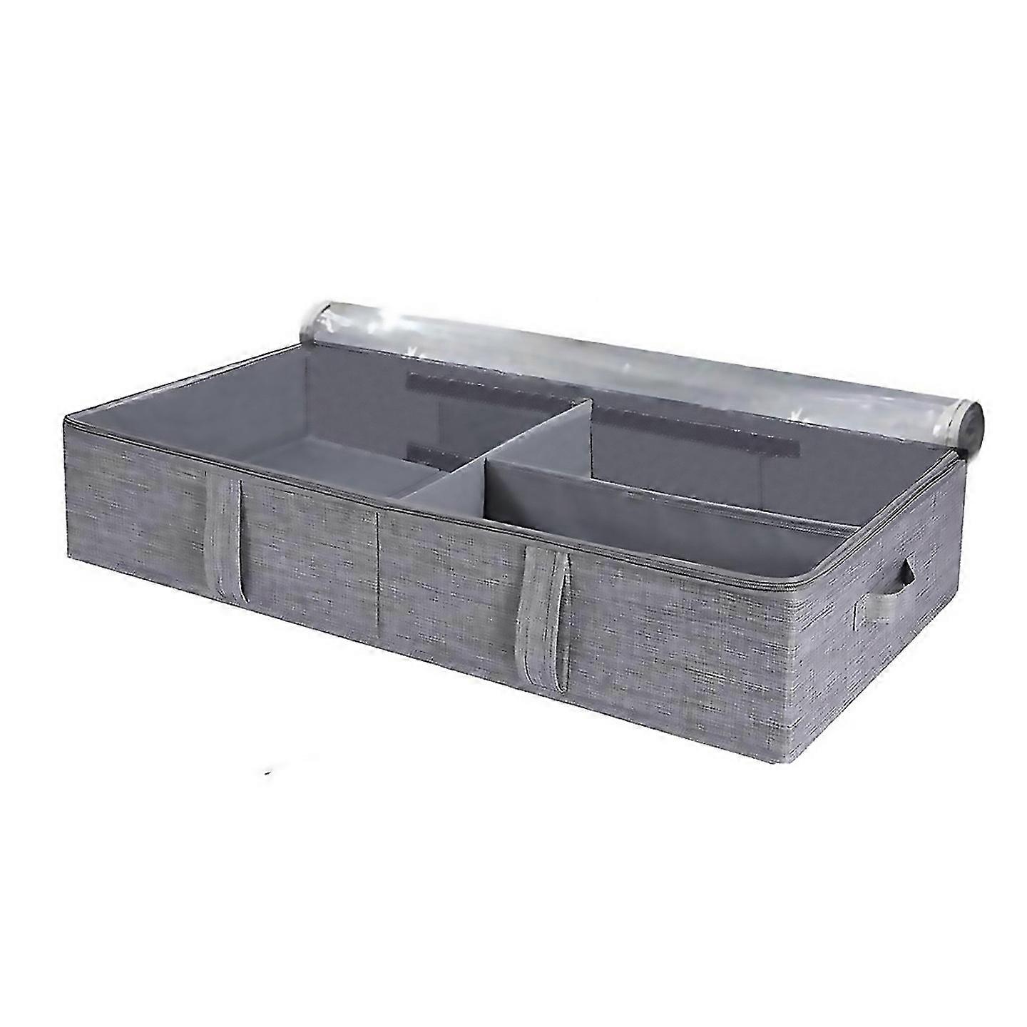 For 50l Under Bed Storage Box With Lid Foldable Linen Storage Box