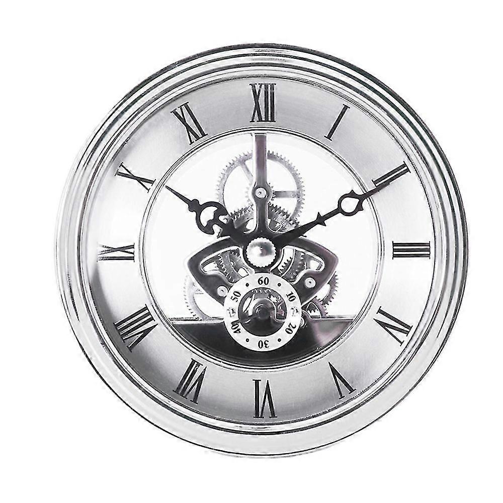 10 Pieces Perspective Clock Roman Numeral Wall Clocks Silver