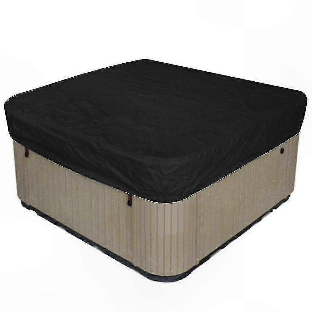 Square Hot Tub Cover Protector, 10 Sizes, Elastic Waterproof Uv-resistant Outdoor Spa Pool Cover, 190t Polyester Sunproof Coverage