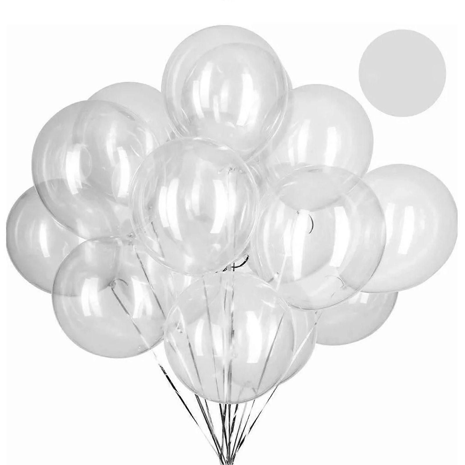 50Pcs Bobo Balloons PVC Transparent Reusable Up to 15.7in Inflated Size Party Balloons for Family Wedding Anniversary
